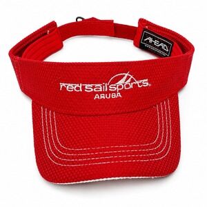 Ahead Performance Red‎ Sail Sports Aruba Visor Red Mesh Adjustable Sun Hat NWOT